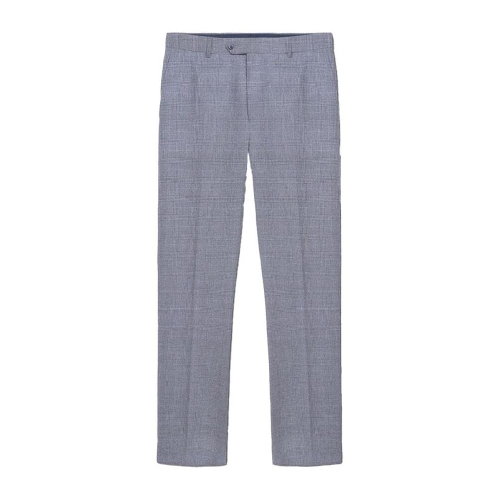 Lambretta Mens Dawson Checked Suit Trousers / Gray